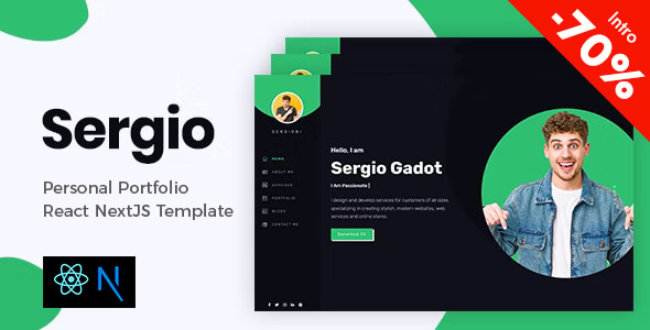 Sergio - Personal Portfolio React NextJS Template Sergio - Personal Portfolio React NextJS Template