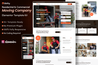 Shifty - Relocation & Moving Company Elementor Template Kit