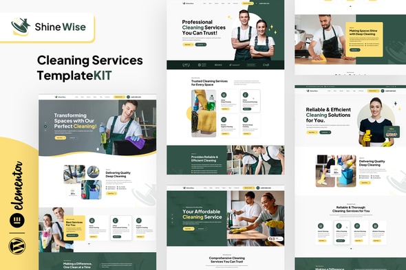 Shinewise - Cleaning Services Elementor Template Kit Shinewise - Cleaning Services Elementor Template Kit
