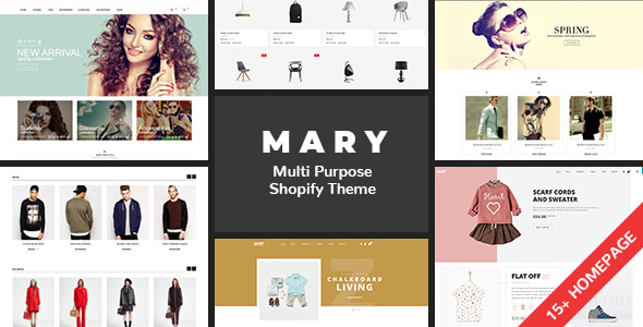 Shopify - Mary Clean, Minimal , Drag & Drop Shopify - Mary Clean, Minimal , Drag & Drop