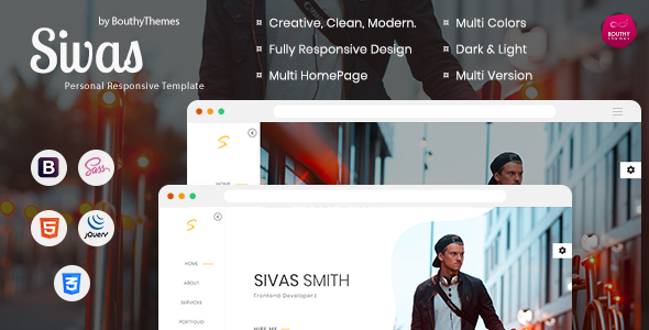 Sivas - Personal One Page Template Sivas - Personal One Page Template