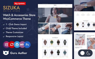 Sizuka - Luxurious Watch Store Elementor WooCommerce Responsive Theme