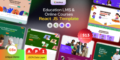 Skill Hub - React Education LMS & Online Courses Template