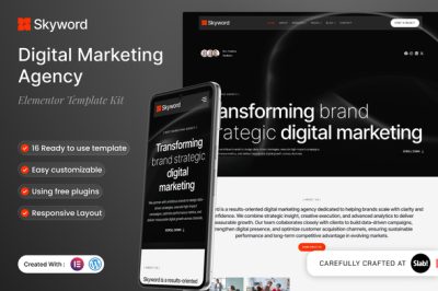 Skyword - Digital Marketing Agency Elementor Template Kit
