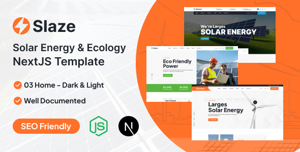 Slaze - Solar Energy & Ecology NextJS Template Slaze - Solar Energy & Ecology NextJS Template
