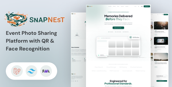 SnapNest – Event Photo Sharing Platform with QR & Face Recognition SnapNest – Event Photo Sharing Platform with QR & Face Recognition
