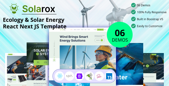 Solarox - Ecology & Solar Energy React Next JS Template Solarox - Ecology & Solar Energy React Next JS Template