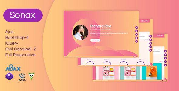 Sonax - Personal Portfolio HTML Template Sonax - Personal Portfolio HTML Template