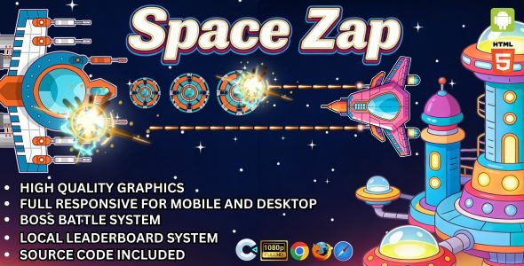 Space Zap - Space Shooter Defense Game | Boss Battle | Construct 3 | HTML5 Mobile Game Space Zap - Space Shooter Defense Game | Boss Battle | Construct 3 | HTML5 Mobile Game
