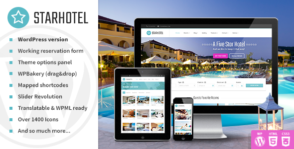 Starhotel - Hotel WordPress Theme Starhotel - Hotel WordPress Theme