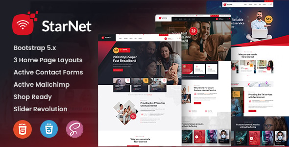 StarNet - Broadband TV & Internet Provider HTML Template StarNet - Broadband TV & Internet Provider HTML Template