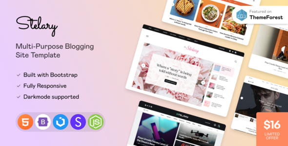 Stelary - Multi-Purpose Blog & Magazine Site Template Stelary - Multi-Purpose Blog & Magazine Site Template