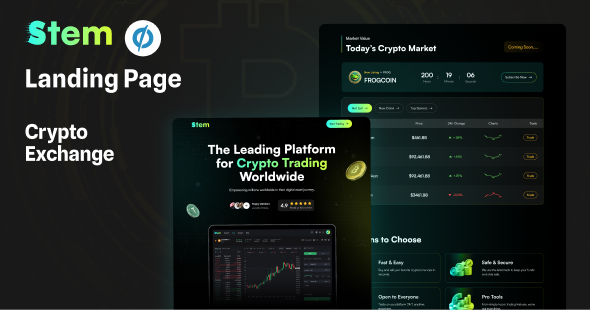 Stem - Crypto Unbounce Template Stem - Crypto Unbounce Template