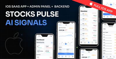 StocksPulseAI - AI Stock Market iOS App + Admin Panel + Firebase Backend