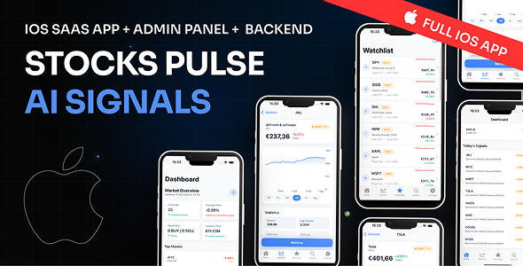 StocksPulseAI - AI Stock Market iOS App + Admin Panel + Firebase Backend StocksPulseAI - AI Stock Market iOS App + Admin Panel + Firebase Backend