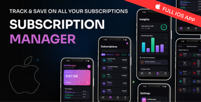 SubRadar - Subscription Tracker iOS App (SwiftUI + SwiftData)