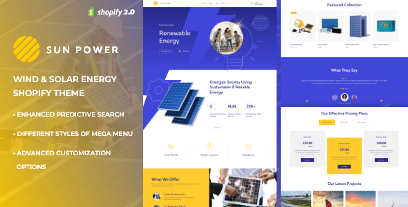 SunPower - Solar & Wind Energy Store Shopify Theme SunPower - Solar & Wind Energy Store Shopify Theme