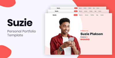 Suzie - Bootstrap 4 Personal Portfolio