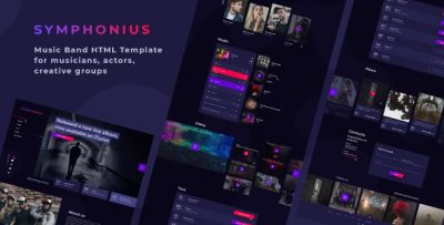 Symphonius - Music Band HTML Template