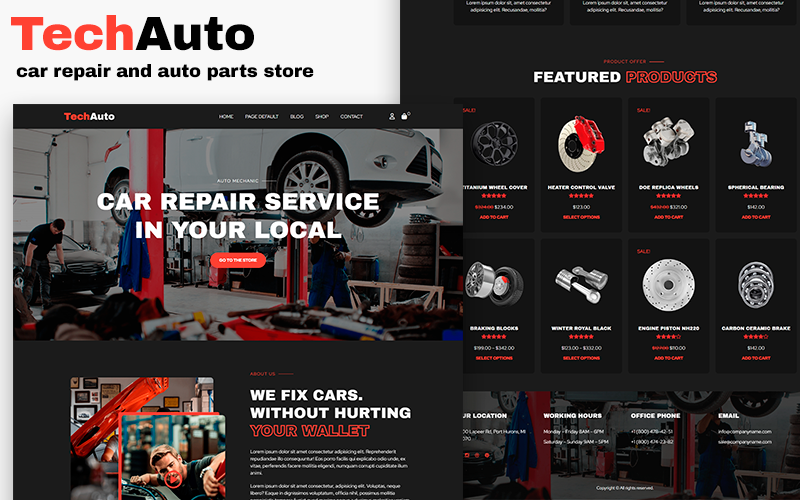 TechAuto - Car Repair and Auto Parts Store Woocommerce Theme TechAuto - Car Repair and Auto Parts Store Woocommerce Theme