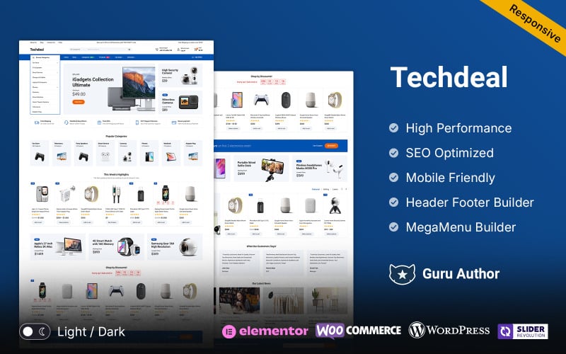 Techdeal - Electronics Store, Gadgets and Tech Store MegaShop WooCommerce Theme Techdeal - Electronics Store, Gadgets and Tech Store MegaShop WooCommerce Theme