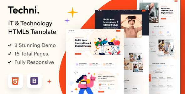 Techni - IT & Technology HTML5 Template Techni - IT & Technology HTML5 Template