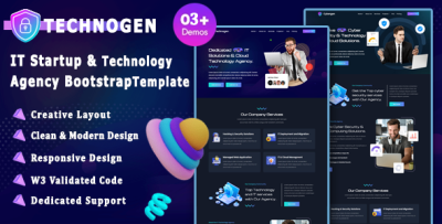 Technogen - IT Startup and Technology Company Bootstrap Template