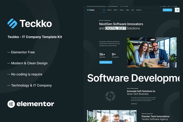 Teckko - IT Company Elementor Template Kit Teckko - IT Company Elementor Template Kit