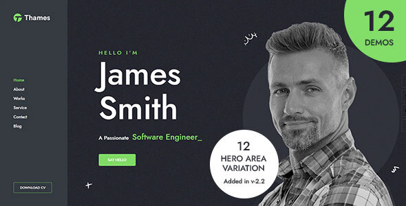 Thames - One Page Personal Portfolio Html Template Thames - One Page Personal Portfolio Html Template