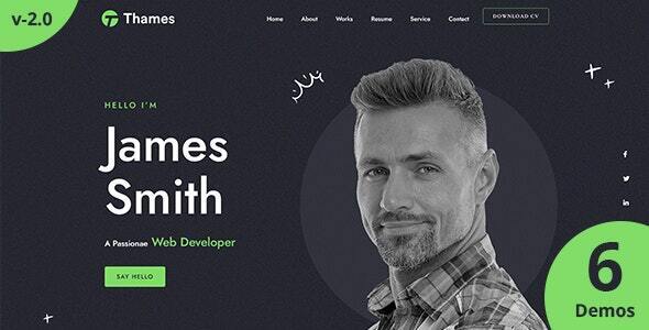 Thames - One Page Personal Portfolio React Next Js 15 Template Thames - One Page Personal Portfolio React Next Js 15 Template