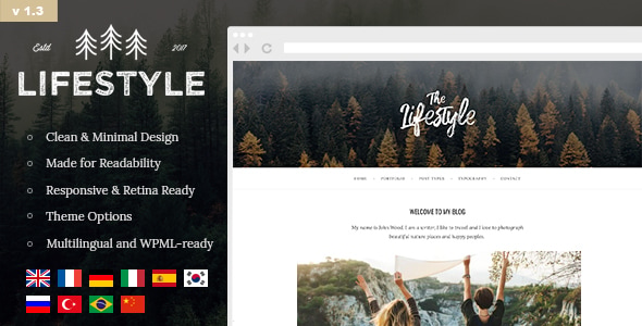 The Lifestyle - Vintage & Simple WordPress Blog Theme The Lifestyle - Vintage & Simple WordPress Blog Theme