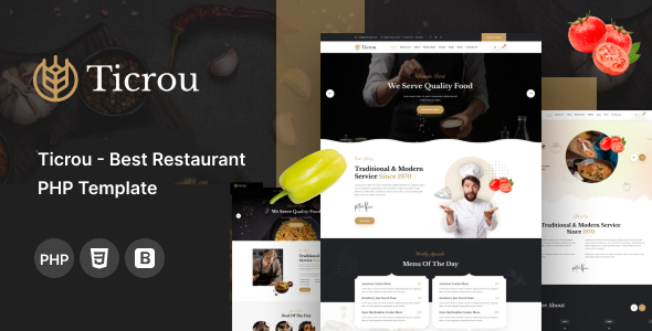 Ticrou - Restaurant PHP Template Ticrou - Restaurant PHP Template