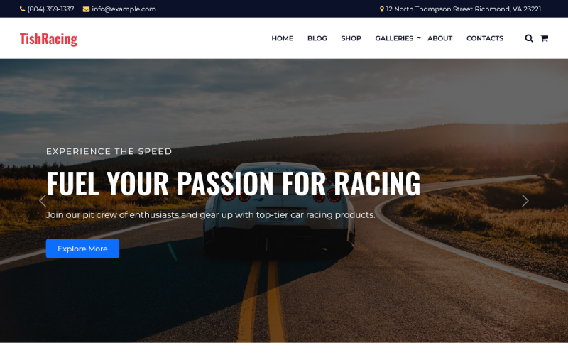 TishRacing - Car Racing WooCommerce Theme TishRacing - Car Racing WooCommerce Theme