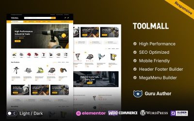 ToolMall - Tools and Spare Parts Equipment Elementor WooCommerce Store