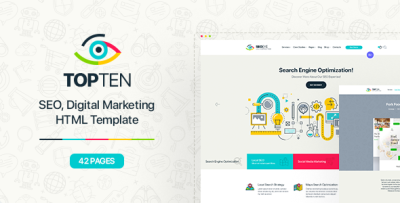 TopTen | Digital SEO Agency HTML5 Template