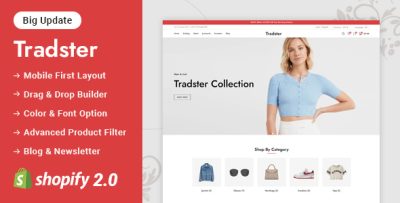 Tradster - Multi-Purpose Fashion Store Shopify 2.0 Responsive Theme