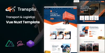 Transplix - Transport & Logistics Vue Nuxt Template