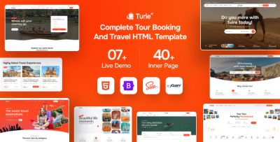 Turie - Travel & Tour Booking HTML Template