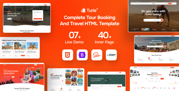 Turie - Travel & Tour Booking HTML Template Turie - Travel & Tour Booking HTML Template