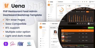 Uena - PHP Restaurant Food Admin Dashboard Bootstrap Template