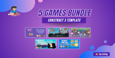 Ultimate Casual Games Bundle - 5 Complete Templates (Construct 3)