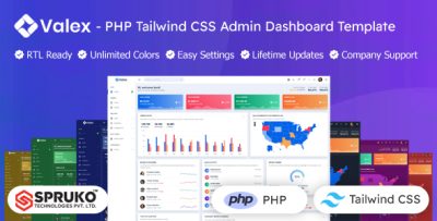 Valex - PHP Tailwind Dashboard Template Admin Panel