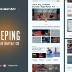 VibePing -  Table Tennis School & Sports Club Elementor Template Kit