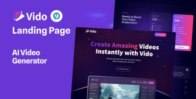 Vido - AI Video Generator Unbounce Template