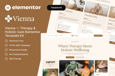 Vienna - Therapy & Holistic Care Elementor Template Kit