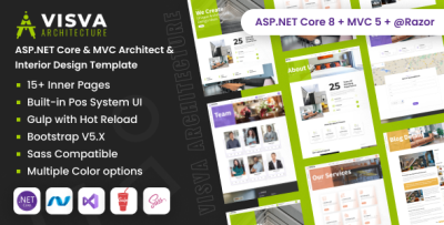 Visva - ASP.NET Core & MVC Architecture & Interior Design Template