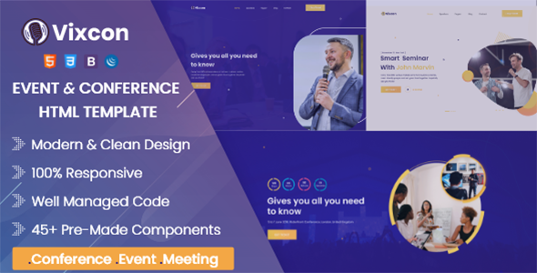 Vixcon - Event & Conference Management HTML Template Vixcon - Event & Conference Management HTML Template