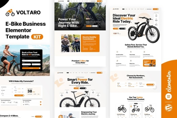 Voltaro - E-Bike Business Elementor Template Kit Voltaro - E-Bike Business Elementor Template Kit