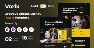 Vorix - Creative Digital Agency React Next JS Template