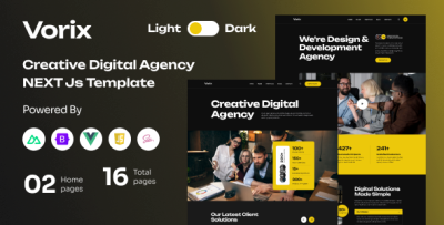 Vorix - Creative Digital Agency Vue Nuxt Js Template